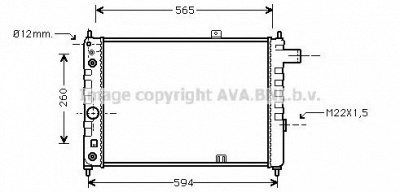 AVA QUALITY COOLING ol2062 -  Радиатор, охлаждение двигателя